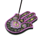 Wholesale Hamsa Incense Burner (Black and Fuchsia)