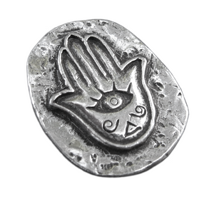 Wholesale Hamsa Pewter Pocket Stone