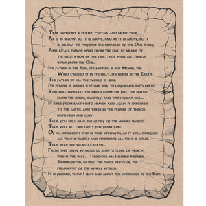 Wholesale Emerald Tablet Poster